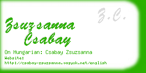 zsuzsanna csabay business card